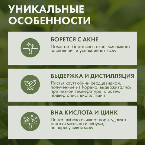 ОЧИЩАЮЩАЯ И УСПОКАИВАЮЩАЯ ПЕНКА С ЭКСТРАКТОМ ХАУТТЮЙНИИ JMSOLUTION HOUTTUYNIA CORDATA 88 DEEP CLEANSING FOAM, 150 МЛ
