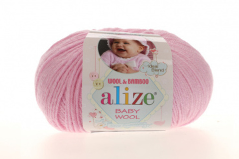 Пряжа Alize "Baby Wool" - (185-Светло-розовый)