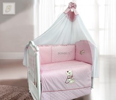 1796 Комплект в кроватку "Мишка фаворитка" 6пр (стандарт)