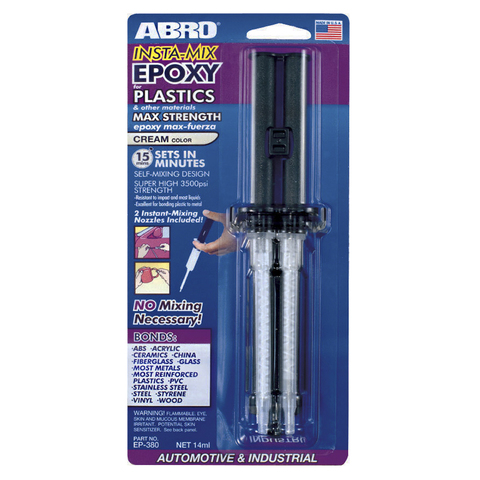 ABRO Клей эпоксидный для пластика в шприце Премиум (14мл) EР-380