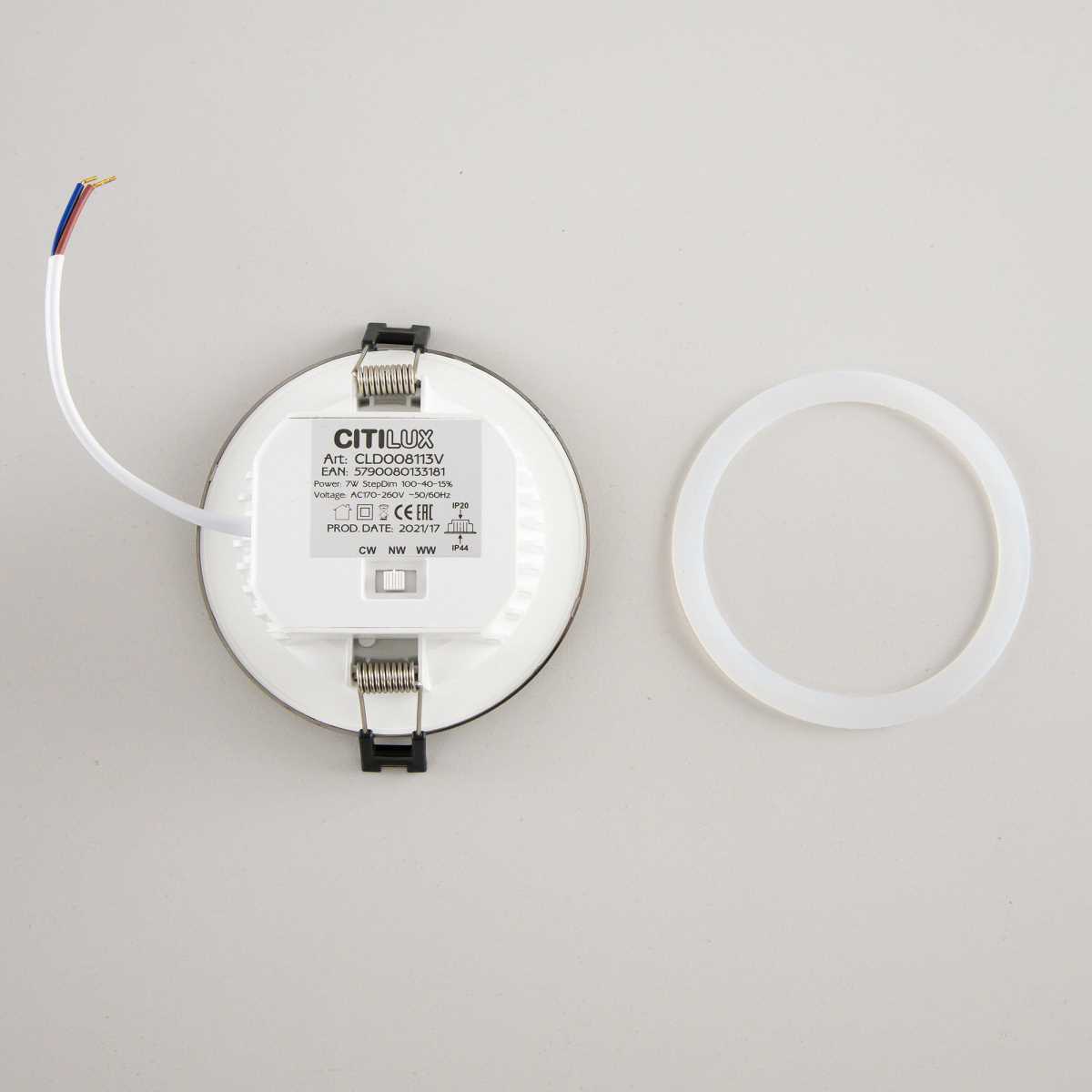 Встраиваемый светодиодный светильник Citilux Акви CLD008113V