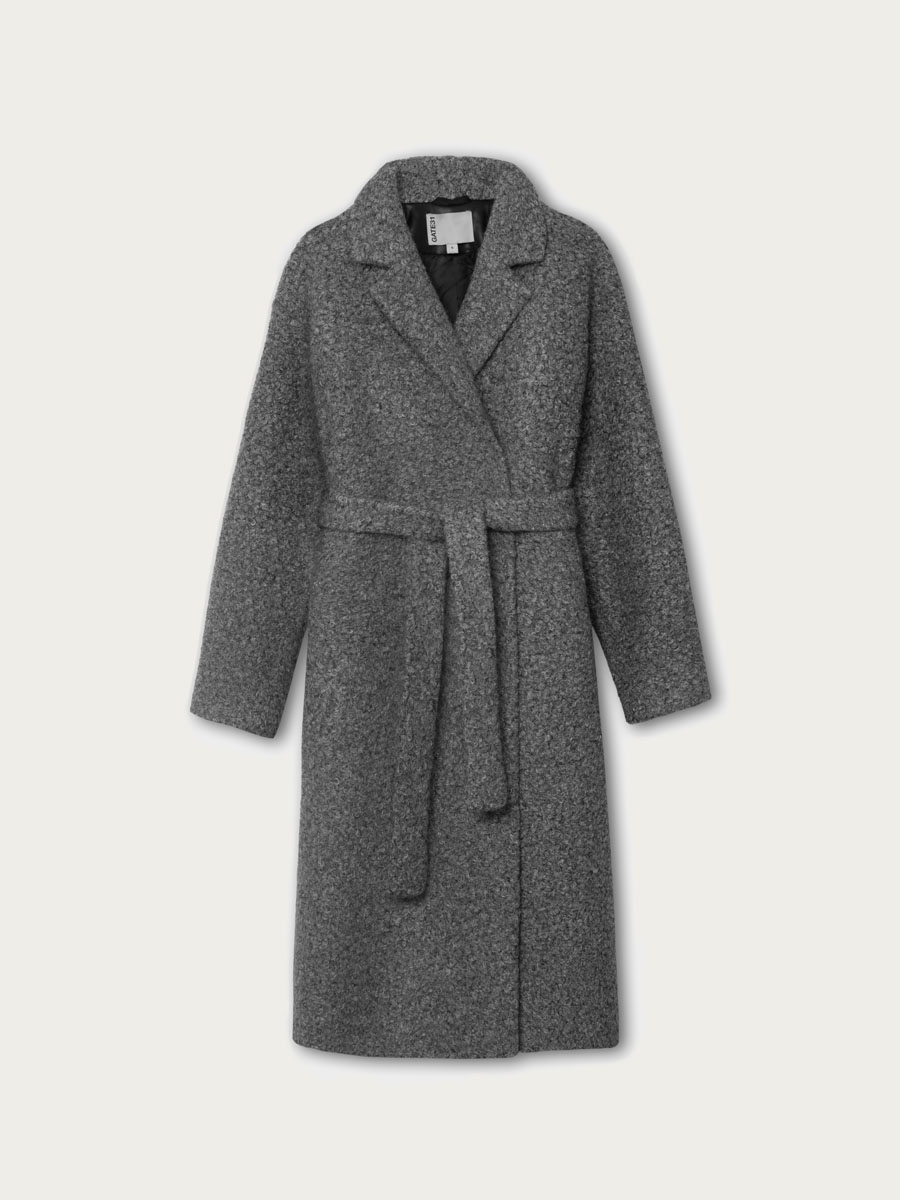 

Шуба Ле-Ман со съёмным поясом, Серый