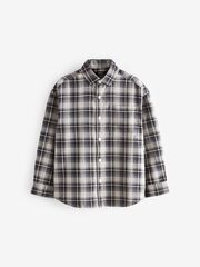 Рубашка для мальчика Next K83-501, Серый, Молочный