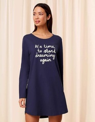Ночная сорочка с длинным рукавом Triumph Nightdresses NDK 03 LSL X | Синий
