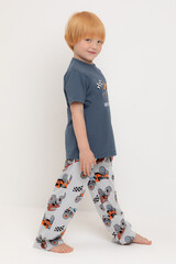 пижама  для мальчика  К 1599/винтажный синий,машины