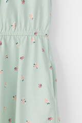 платье  для девочки  КР 5792-1/дымчатый нефрит,мини розочки