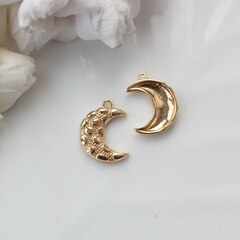 Подвеска Полумесяц фактурный, 20*15 мм, позолота П811