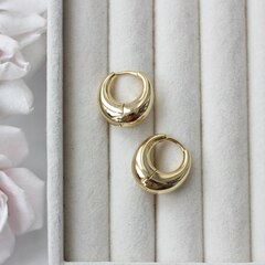 Швензы гладкие 19*7 мм с французским замком, позолота, Ш111