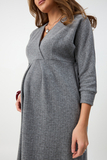 Платье для беременных 16278 серая ёлочка