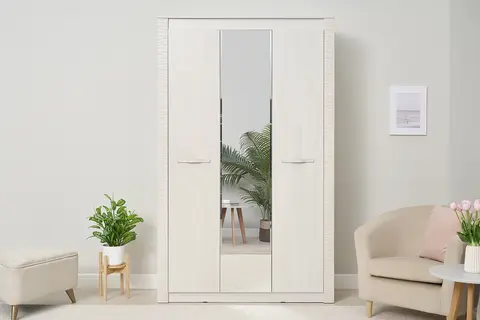 Шкаф трехстворчатый Монако ШК-38 ясень белый