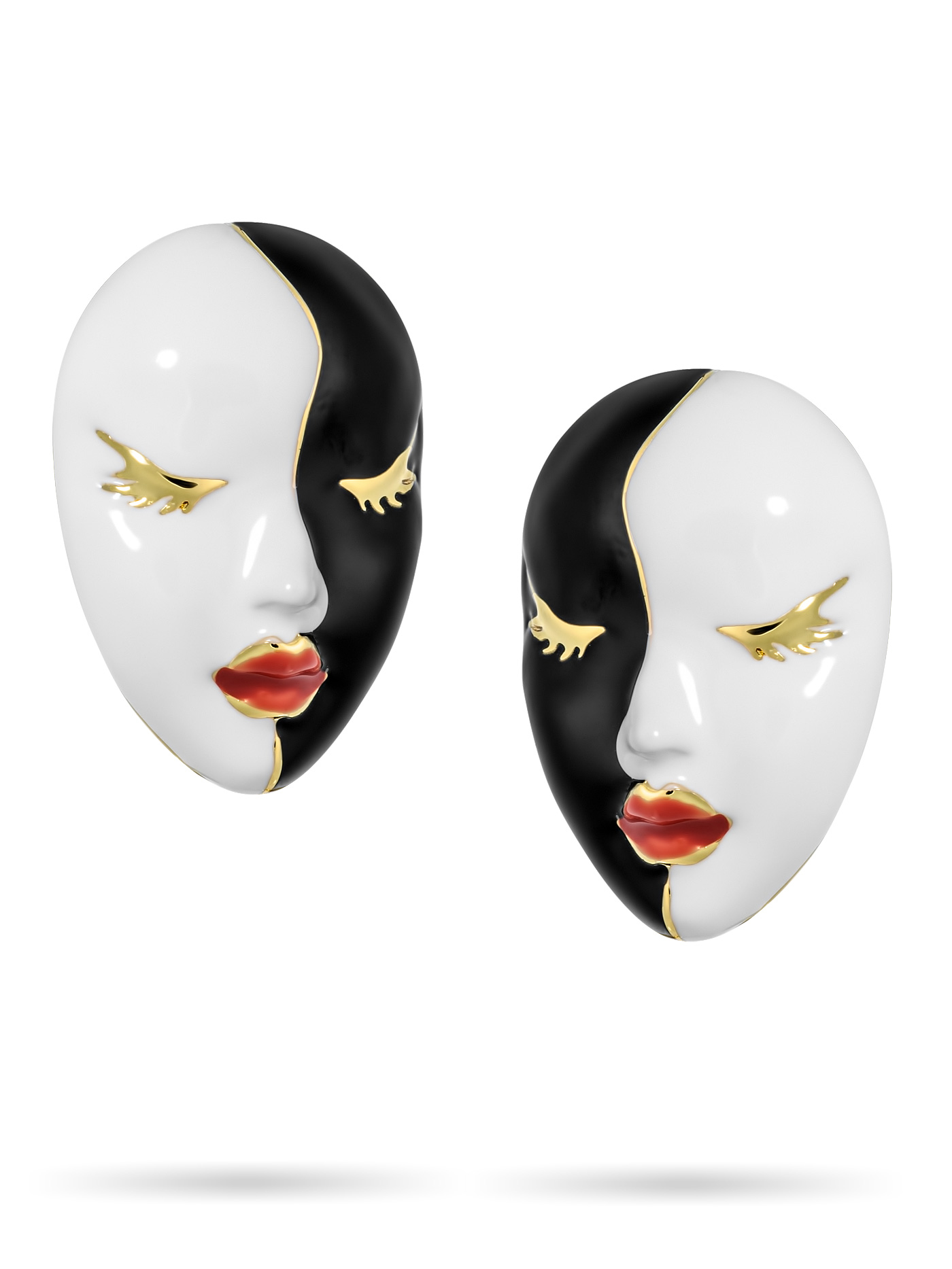 Крупные дизайнерские серьги Маски