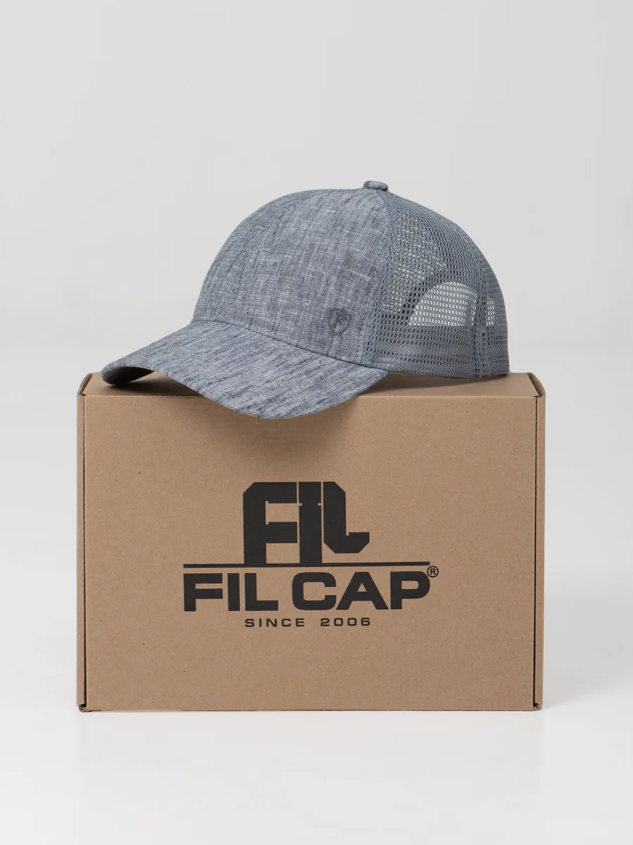 Бейсболка с сеткой летняя серая