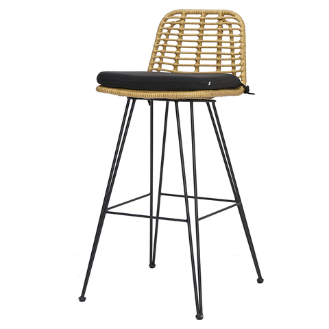 Стул барный Bergenson Bjorn Vetle Flat, ротанг