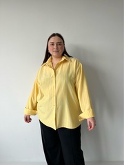 Рубашка базовая желтая в полоску