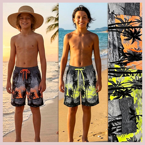 Шорты пляжные м (140-170) 260331-LT2565