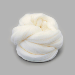 Шерсть для валяния "ТРО", тонкая мериносовая шерсть 100г, белый