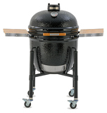 Гриль керамический Monolith Grill ONE.66 (LeChef), черный на колесиках и с боковыми столиками