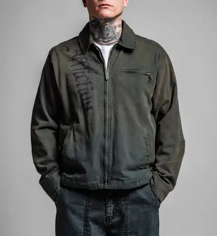 Affliction | Куртка мужская Cross Zip Jacket 110OW455 спереди