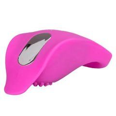 Ярко-розовое эрекционное виброкольцо Silicone Rechargeable Teasing Enhancer - 