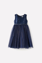 Платье  для девочки  ТК 52088/темно-синий