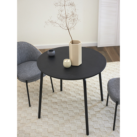 Стол обеденный Round, 90 см, черный