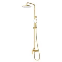 Cezares STYLUS-CD-BORO STYLUS-CD-BORO Душевая стойка со смесителем, брашированное золото фото