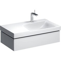 Шкафчик для раковины Geberit Xeno² с полкой, с одним выдвижным ящиком: B=88см, H=22см, T=46.2см, Белый / Высокоглянцевое покрытие фото