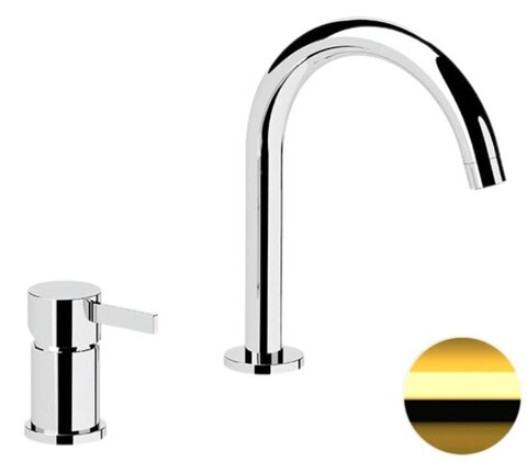 Remer Metrica MC57DO Смеситель для раковины, золото глянцевое