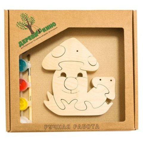 Развивающая игрушка"Грибочки"с красками