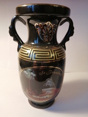 Ваза фарфор 15 см с видами Петербурга