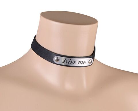 Кожаный чокер Kiss Me - Sitabella BDSM accessories 3354 КМ