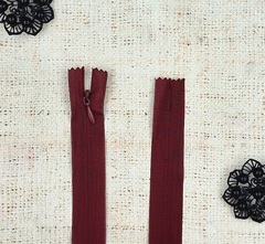 Молния спираль потайная Т3, 50 см, бордовый