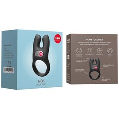 Эрекционное кольцо с вибрацией Nōs от Fun Factory (черное)