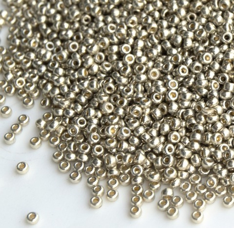 RR-4201 Бисер круглый Миюки 11/0 /Miyuki round 11/0 Duracoat galvanized silver