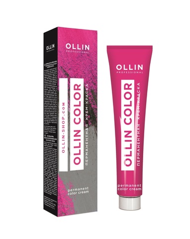 OLLIN color 6/4 темно-русый медный 60мл перманентная крем-краска для волос