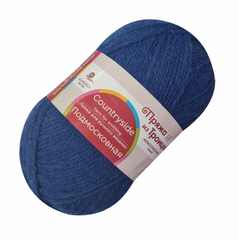 Пряжа "Подмосковная", 50% шерсть, 50% акрил, 100гр-250м, Эльдорадо (синий)