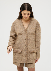 Жакет расслабленный твидовый