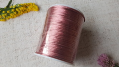 Шнур круглый атласный (для воздушных петель), 2 мм, пыльная роза