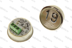 Кнопка (кнопочный модуль) EA2406S-D-W "19 этаж", круглая, белая динамическая подсветка, Брайль