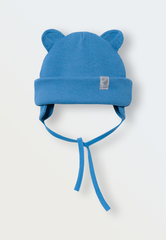 Шапочка из кашкорсе с ушками (синий)