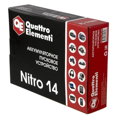 Пусковое устройство QUATTRO ELEMENTI Nitro 14  (12В, 14000 мАч, 450 А,  USB, LCD -  фонарь (790-328)