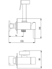 Смеситель с гигиеническим душем HAIBA HB5512-7 черный
