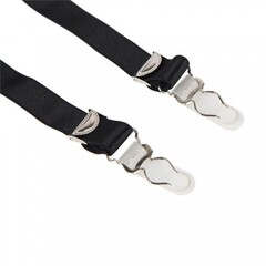 Пояс черный для чулок с ремешками на клипсах (M-L)