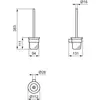 Ideal Standard T4495AA CONCA Туалетная щетка с держателем, для настенного монтажа, матовое стекло (290736)