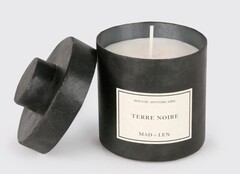Свеча ароматическая Terre noire MAD et LEN воск/металл/white 300g