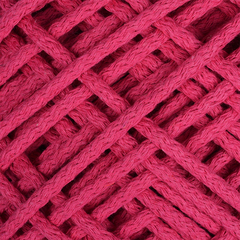 Шнур для макраме круглый х/б, 6 мм, пр-во Беларусь, ярко-розовый