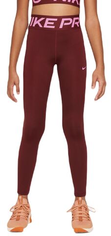 Спортивные брюки для девочки Nike Girls Dri-Fit Pro Leggings - dark team red/playful pink