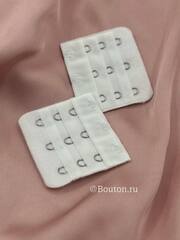 Расширитель  для бюстгальтера белый 3 ряда 9 петель 3 крючка 5х5,5 см