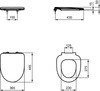 Ideal Standart T467601 Ideal Standard i.life A Сидение и крышка для унитаза с функцией плавного закрытия, дюропласт, с функцией fast fix (легкосъемное)