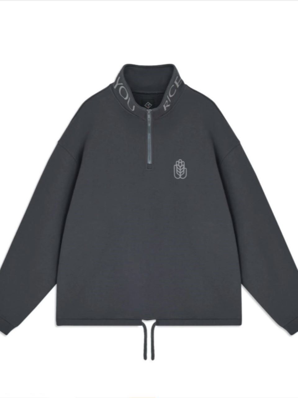 Свитшот SWEATSHIRT HALF-ZIP/RICE/GRAFIT